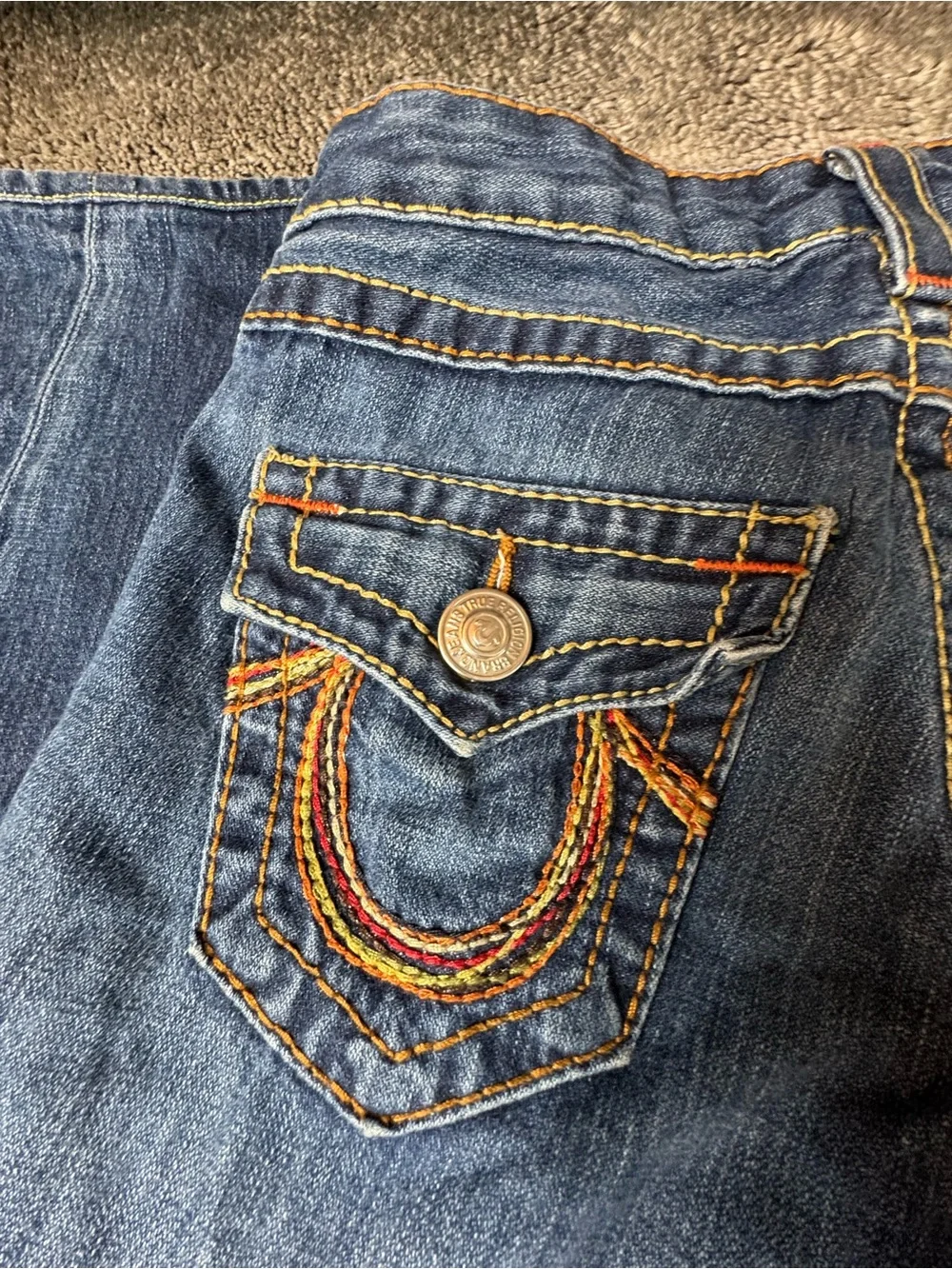 Vintage True Religion Joey Big T Jeans 24 Made USA Y2K